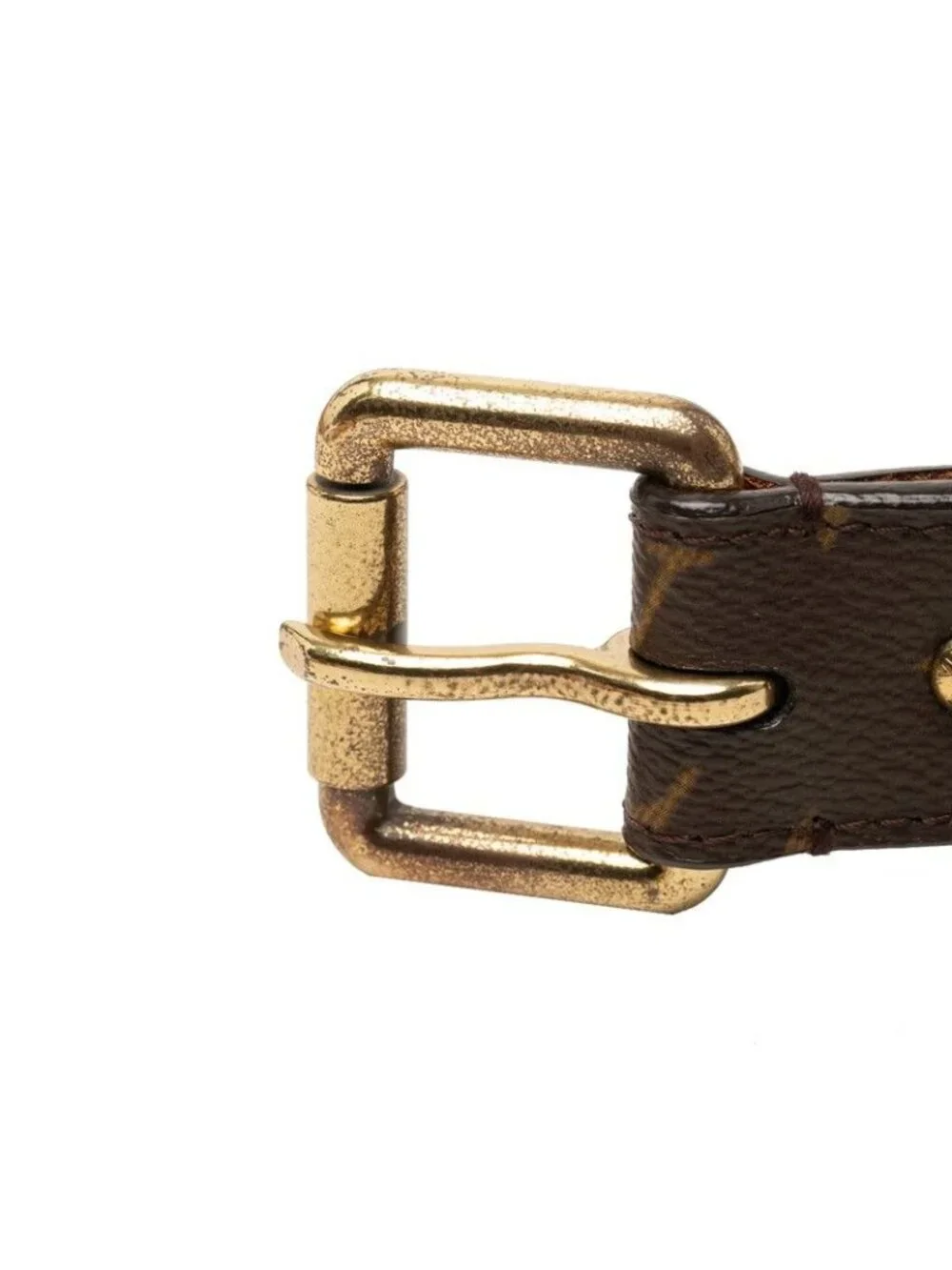 Louis Vuitton Monogram Belt 90/36 Brown Leather